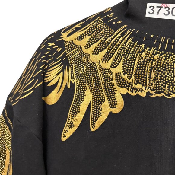 Heads or Tails Marcelo Burlon Icon Wings Rhinestone Glitter Hoodie XL Black - Picture 3 of 5